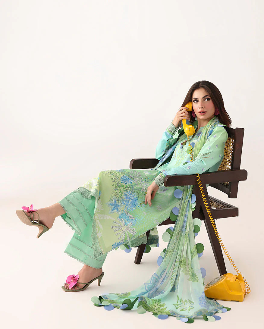 ROHEENAZ ROSETTE UNSTITCHED COLLECTION'26 | Morning Dew