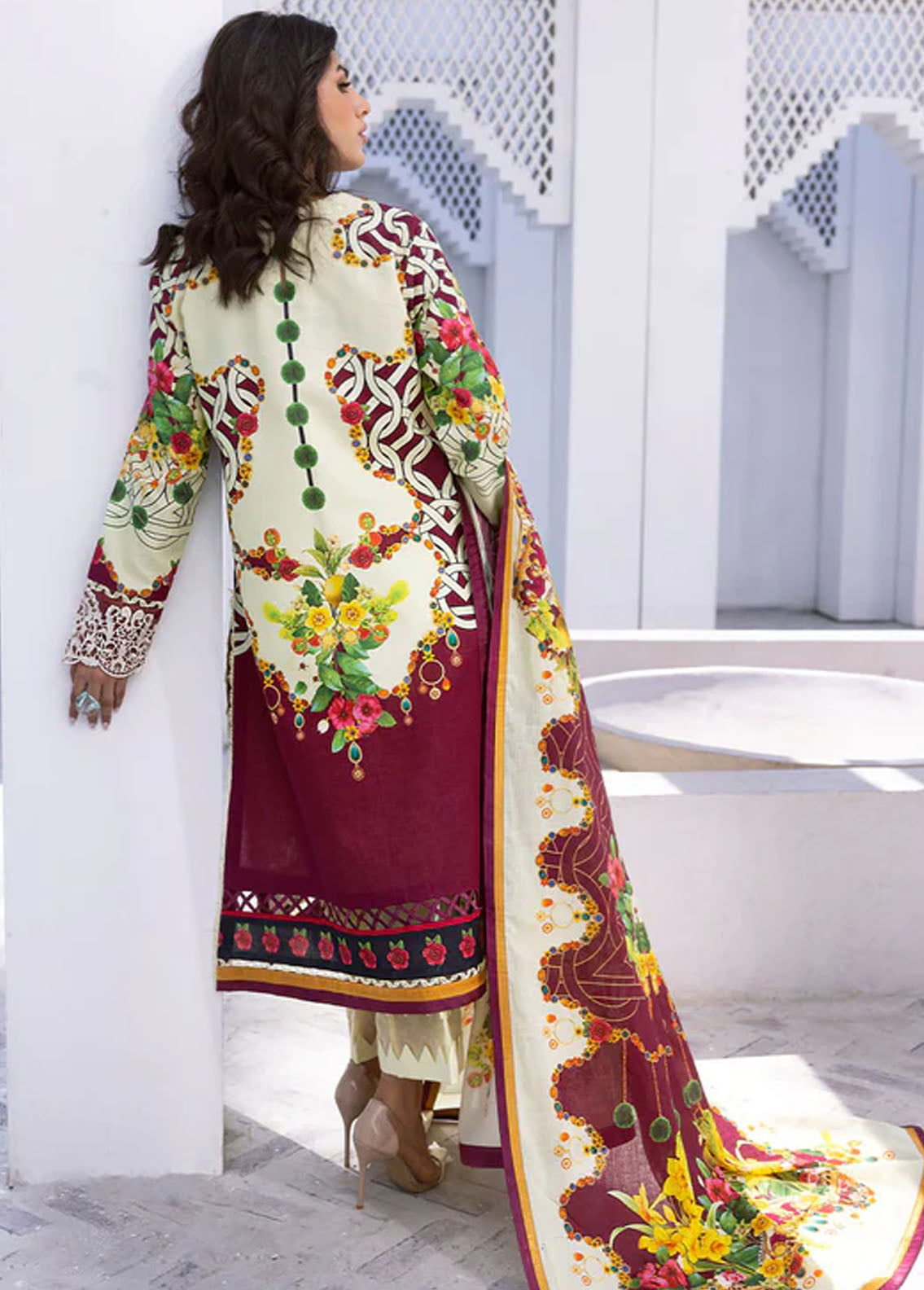 Roheenaz by Mushq Spring Summer Lawn Driftwood Delight