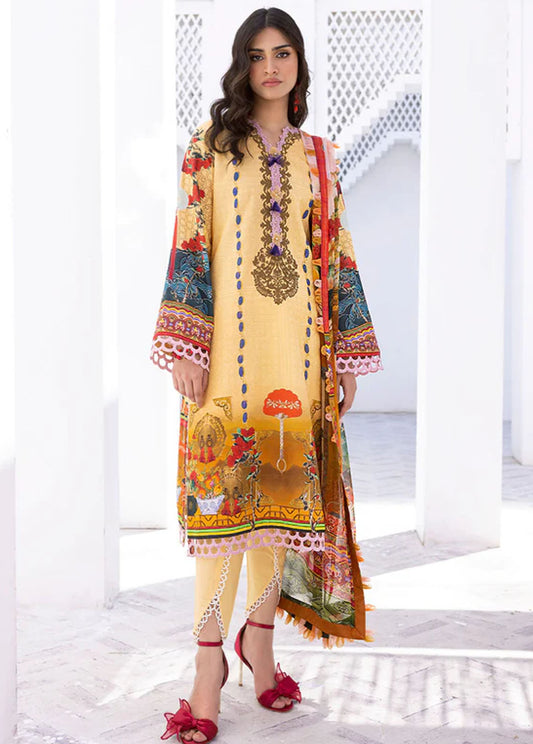 Roheenaz by Mushq Spring Summer Lawn Mango Tango