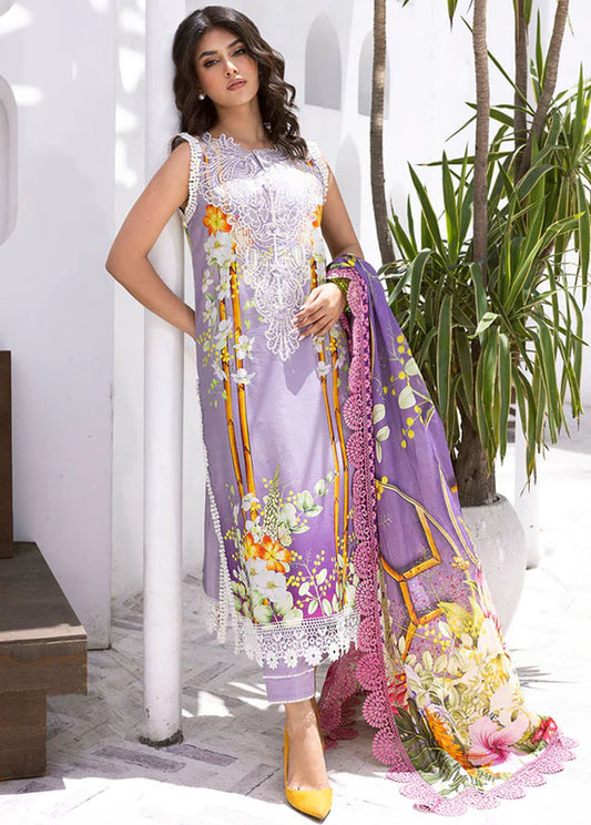 Roheenaz by Mushq Spring Summer Lawn Orchid Oasis