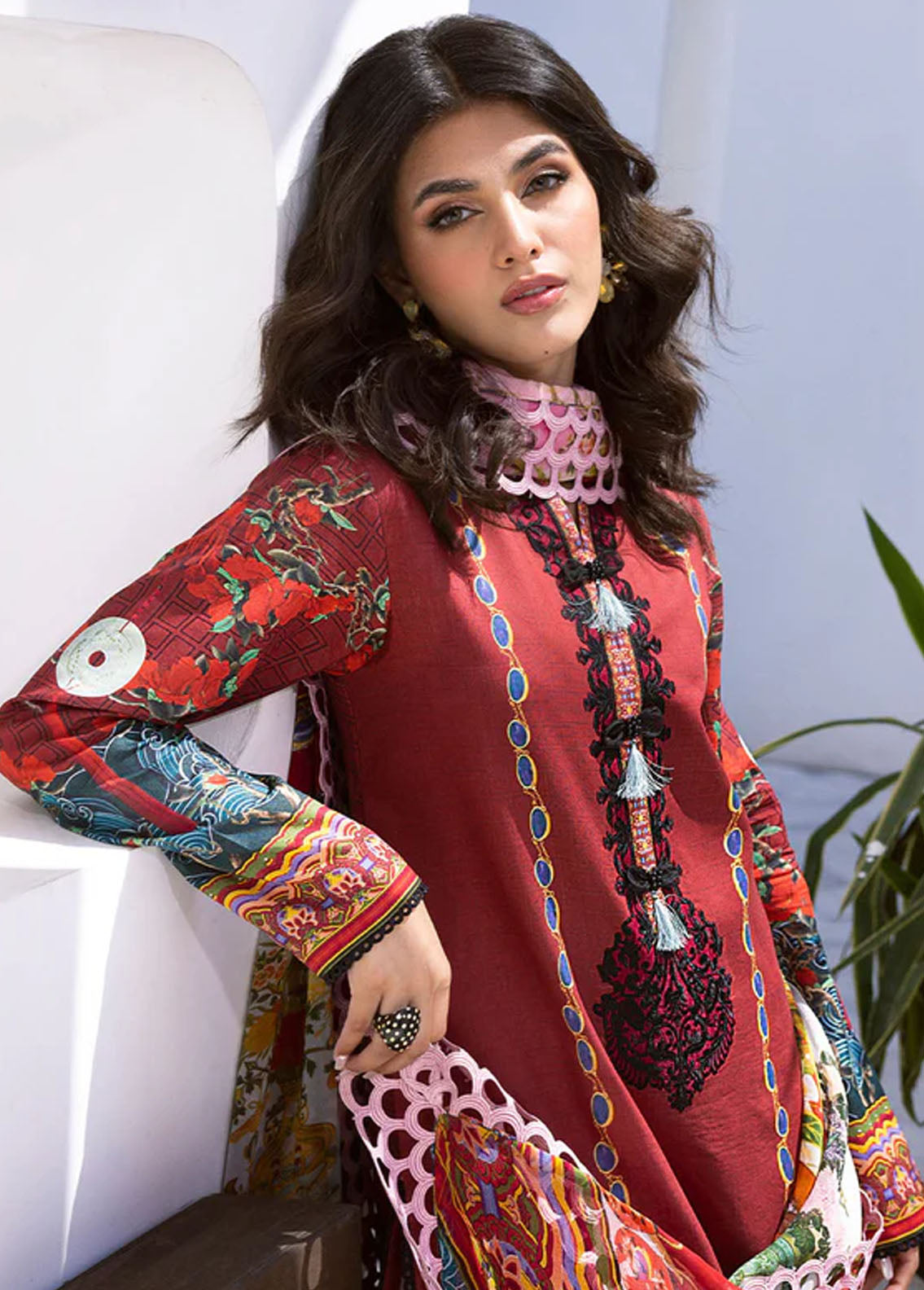 Roheenaz by Mushq Spring Summer Lawn Papaya Bliss