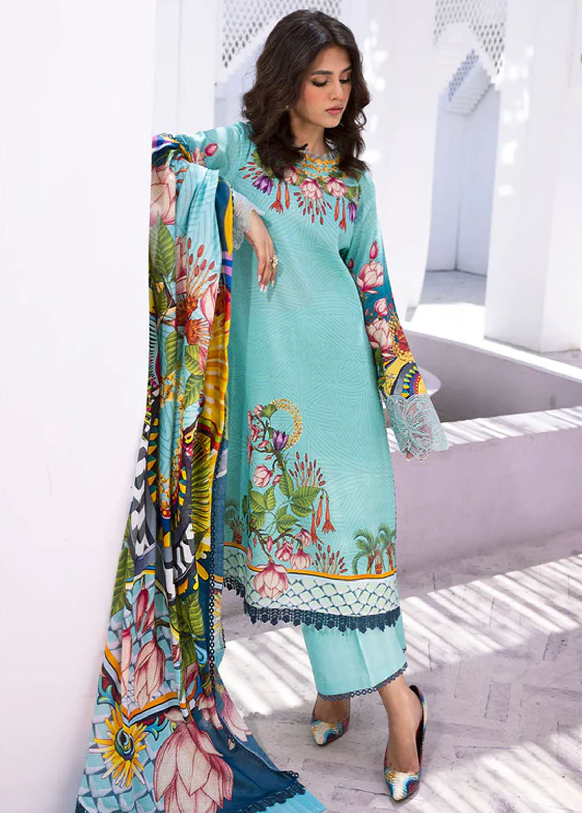 Roheenaz by Mushq Spring Summer Lawn Parrot Paradise
