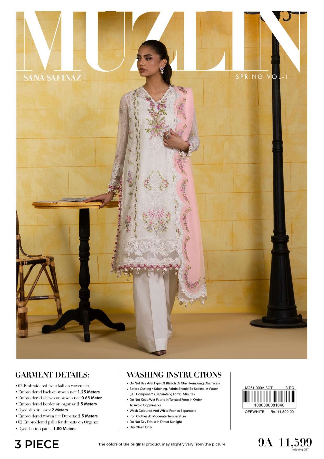 Sana Safinaz Muzlin Spring Vol 1 2024 3 Pcs 9A