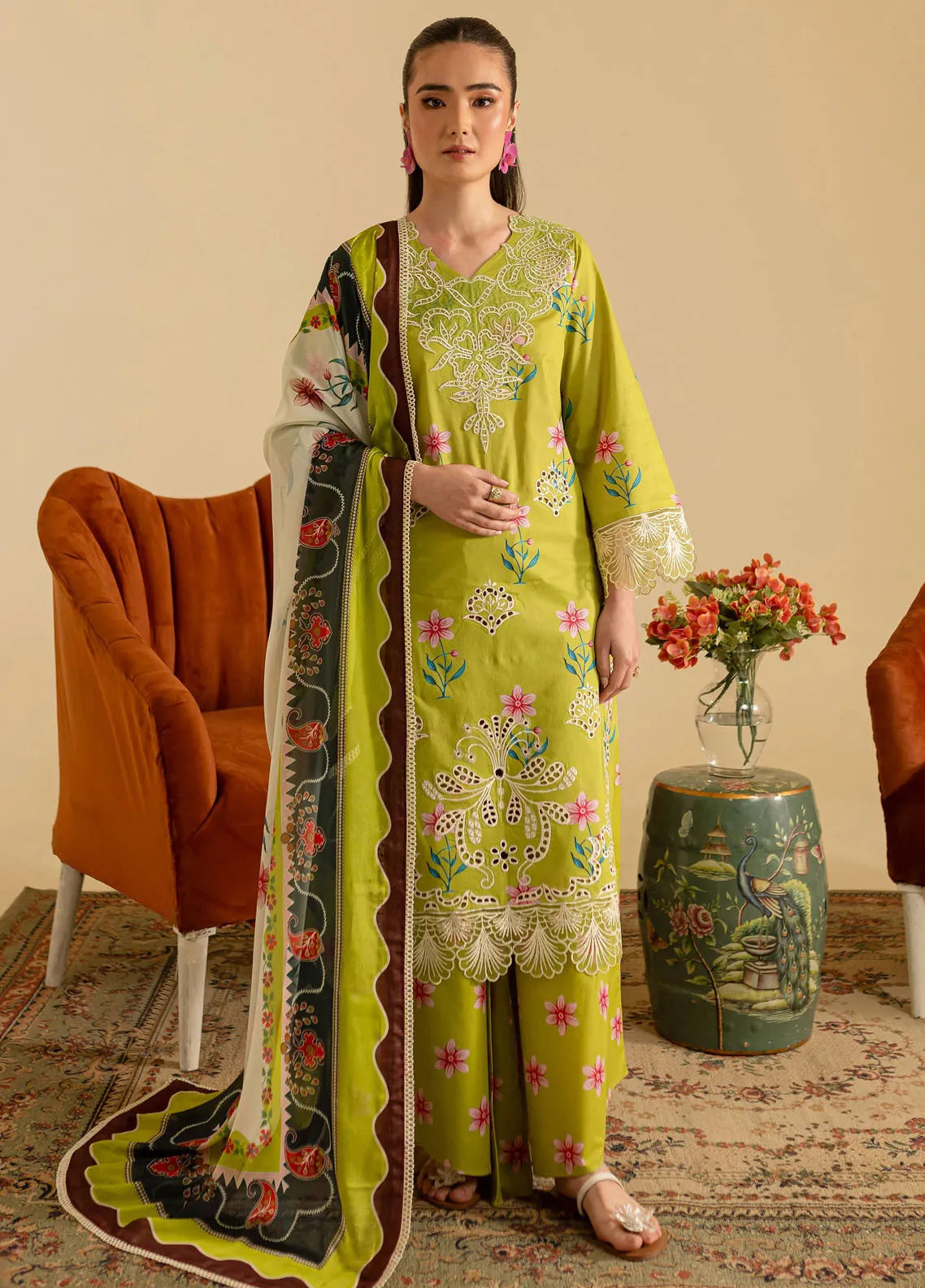 Leila by Mahnur Embroidered Summer Lawn Suits Unstitched 3 Piece - Mystique