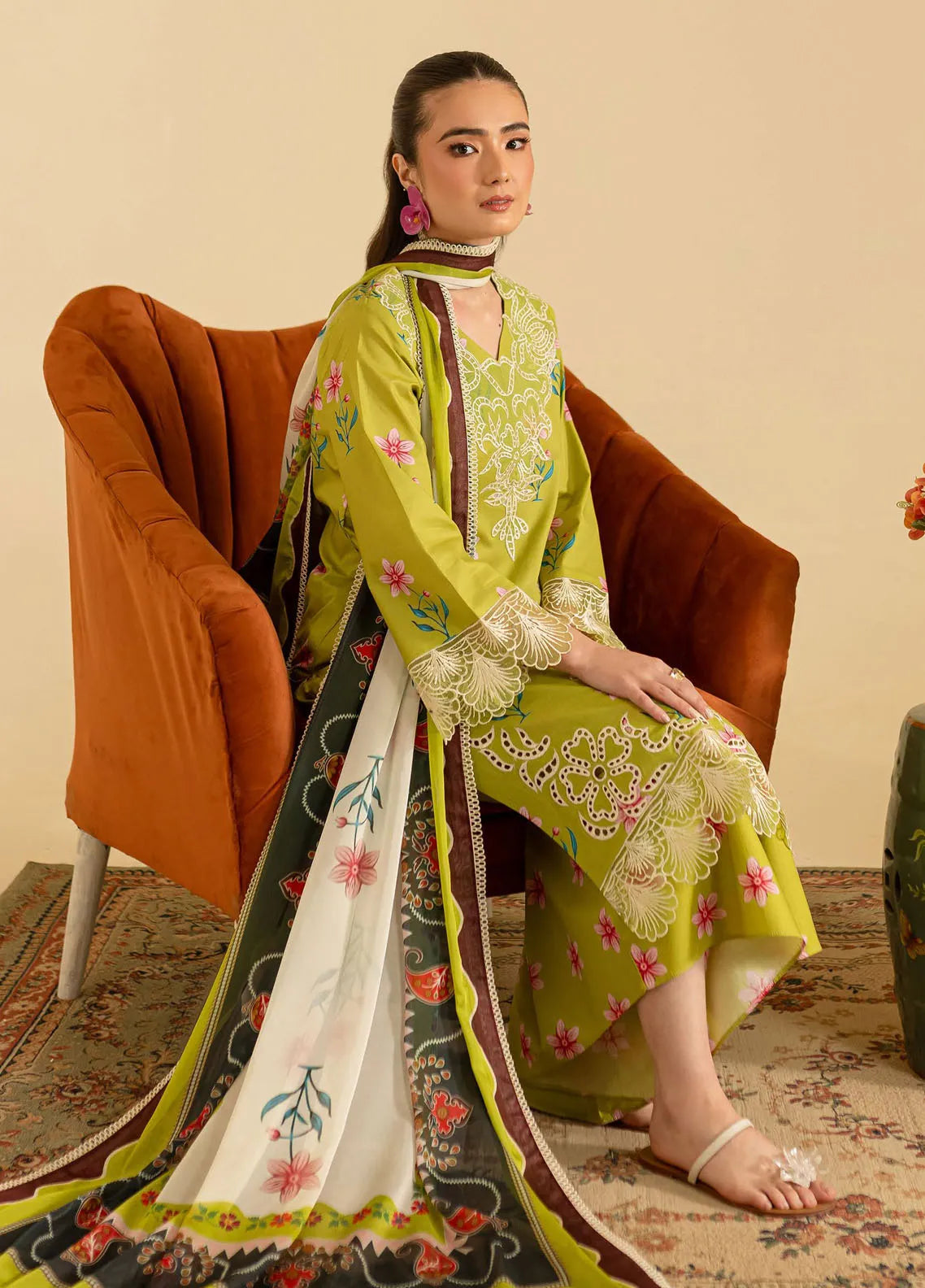 Leila by Mahnur Embroidered Summer Lawn Suits Unstitched 3 Piece - Mystique