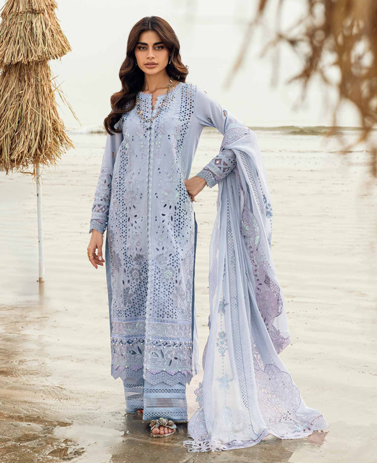 Nureh Khuwab Embroidered Swiss Lawn Unstitched 3 Piece Suit NE-150 A