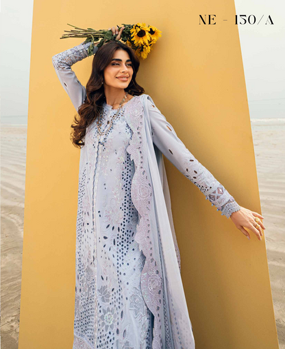 Nureh Khuwab Embroidered Swiss Lawn Unstitched 3 Piece Suit NE-150 A