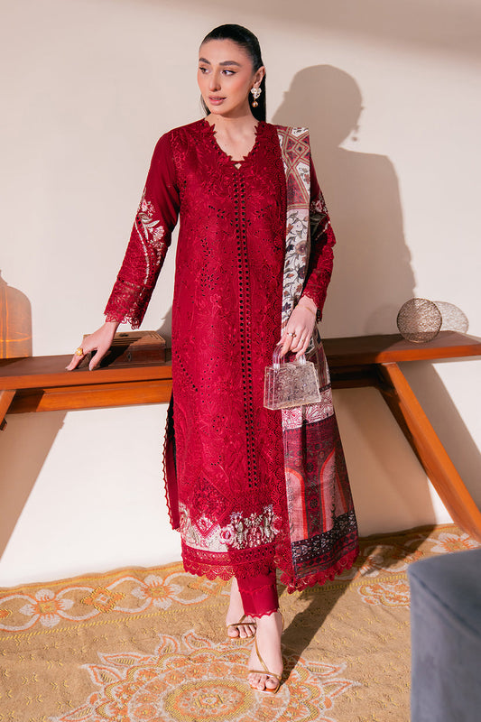 Neeshay Symphony Luxury Lawn 2024 - Scarlet