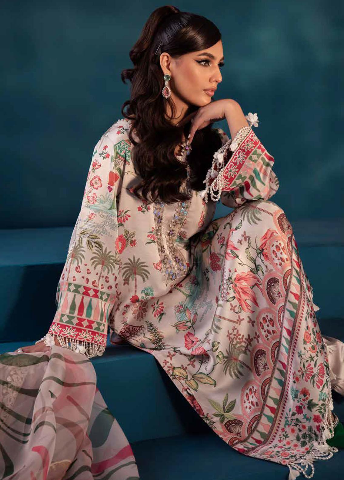 Secretoria By Nureh Embroidered Silk Suits 2024 S-08 Jane