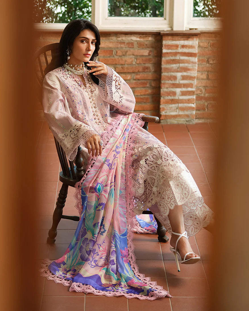 A MOI LUXURY LAWN BY MUSHQ UNSTITCHED'26 | Opulent Whisper