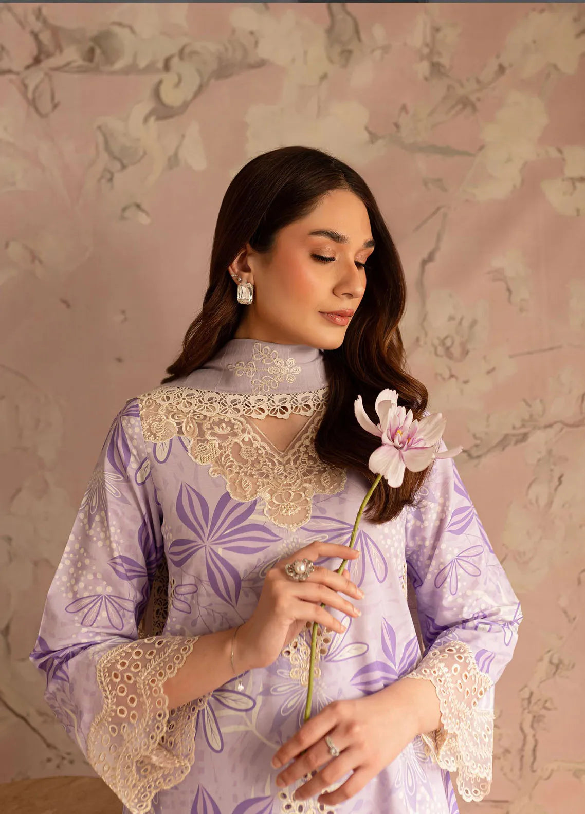 Leila by Mahnur Embroidered Summer Lawn Suits Unstitched 3 Piece - Periwinkle