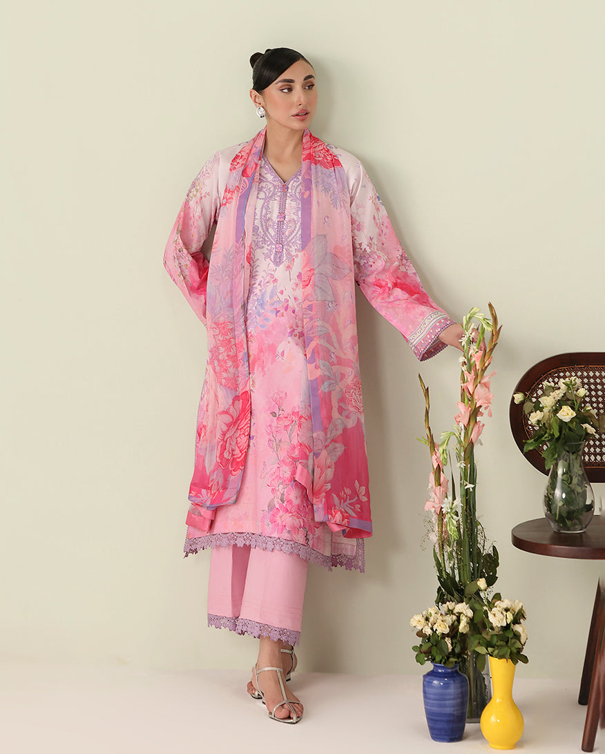 ROHEENAZ ROSETTE UNSTITCHED COLLECTION'26 | Petal Whispers