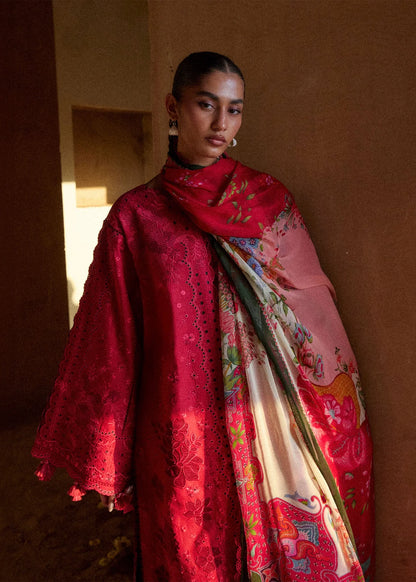 ZAN Spring Summer Unstitched Luxury '26 - Qermez (Red)