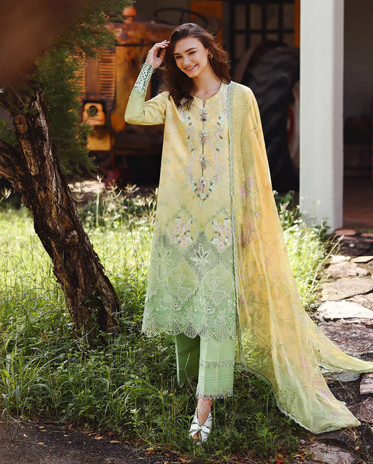 MUSHQ SOLACE OMBRE CHIKANKARI UNSTITCHED - QUIET BLOOM MUNSS260210