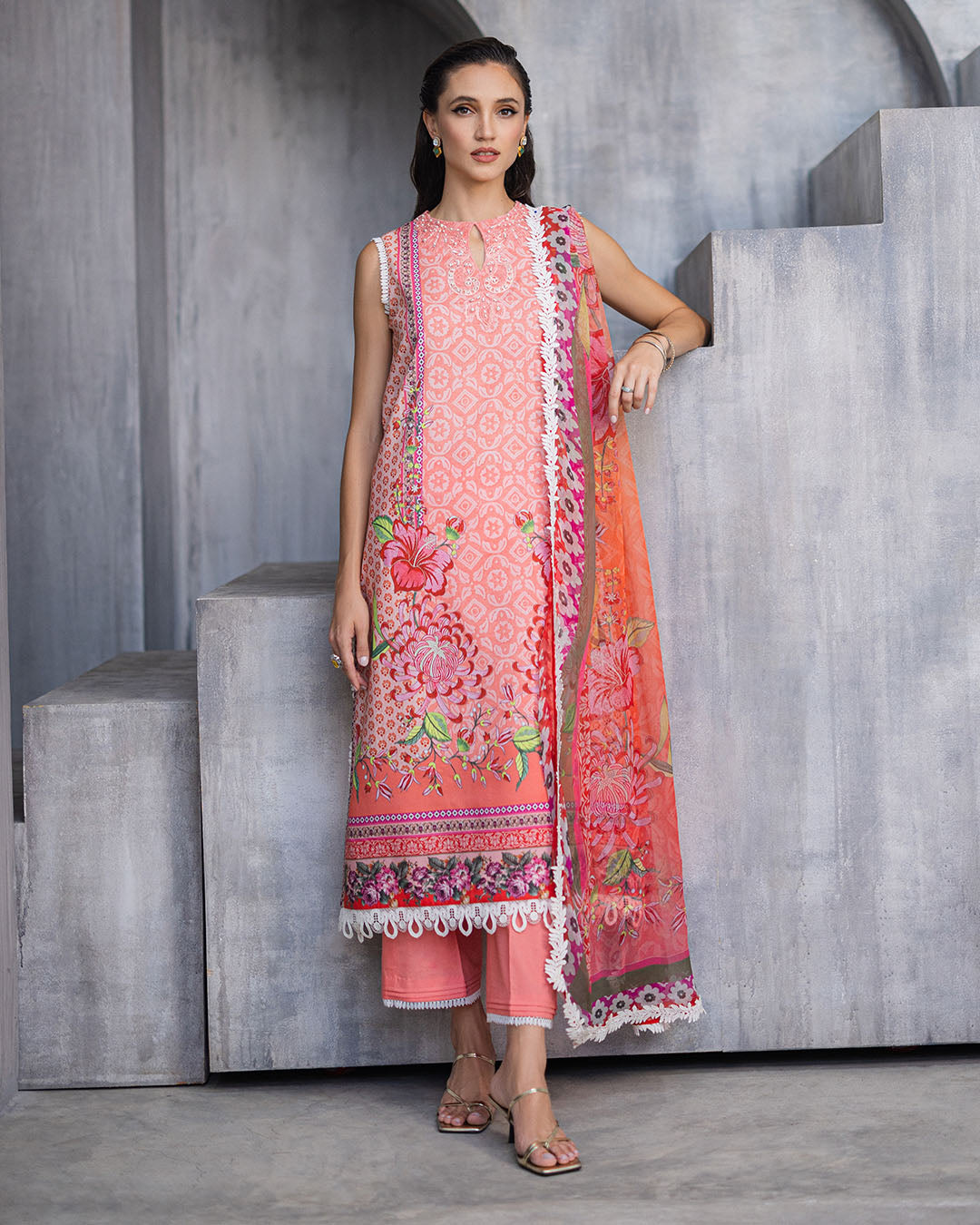 Roheenaz AZALEA LAWN Collection 2024 – Radiant Rose