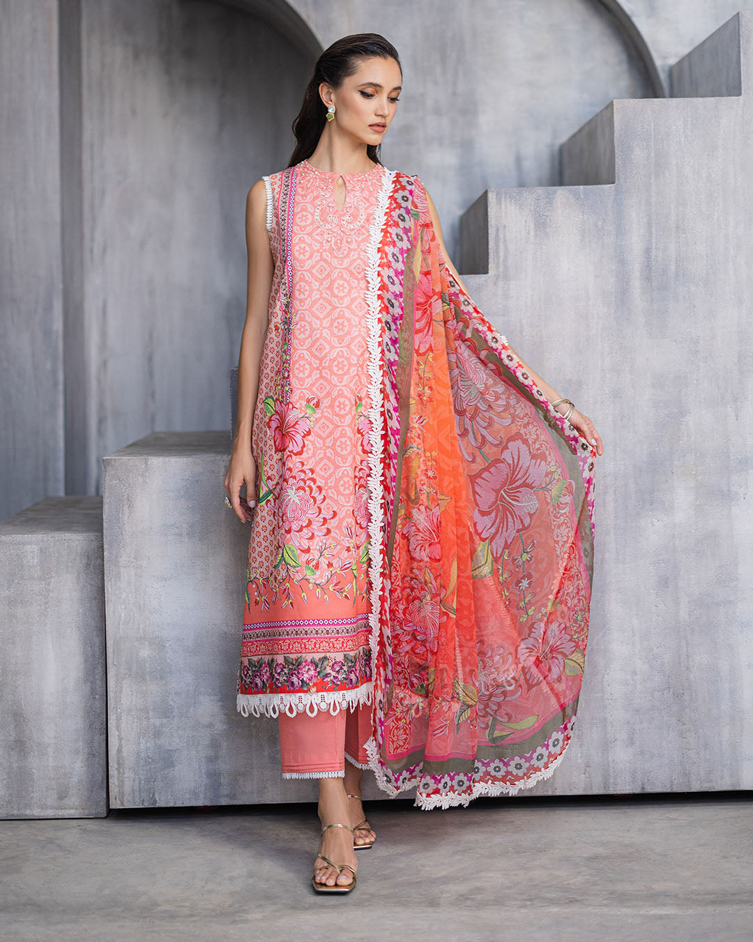 Roheenaz AZALEA LAWN Collection 2024 – Radiant Rose