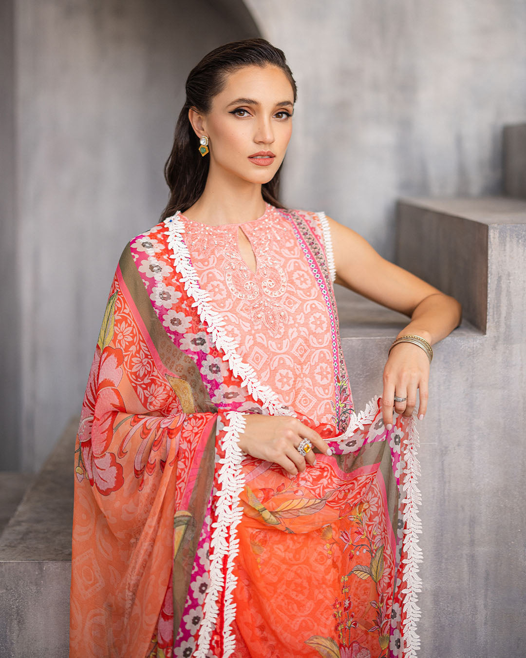 Roheenaz AZALEA LAWN Collection 2024 – Radiant Rose