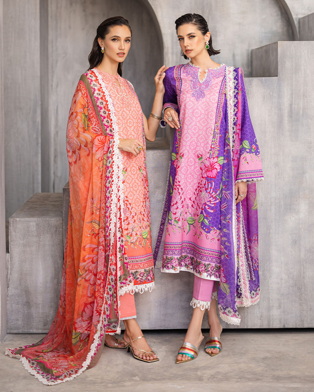 Roheenaz AZALEA LAWN Collection 2024 – Radiant Rose