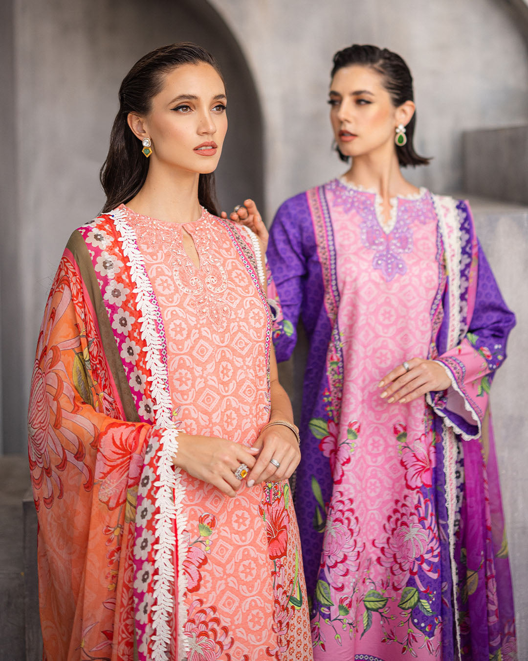 Roheenaz AZALEA LAWN Collection 2024 – Radiant Rose