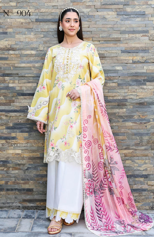 AMSHA RANGREZ LUXURY LAWN UNSTITCHED '26 VOL 09 - N-904
