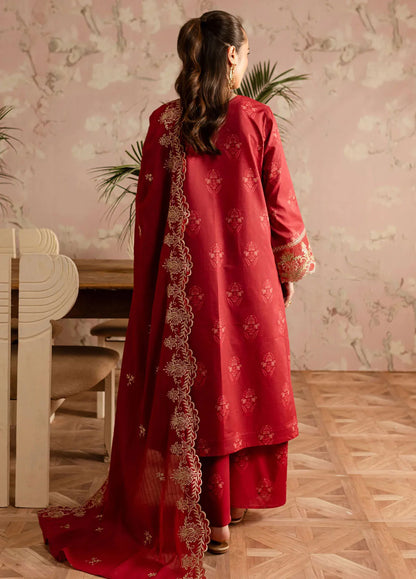 Leila by Mahnur Embroidered Summer Lawn Suits Unstitched 3 Piece - Rosalie