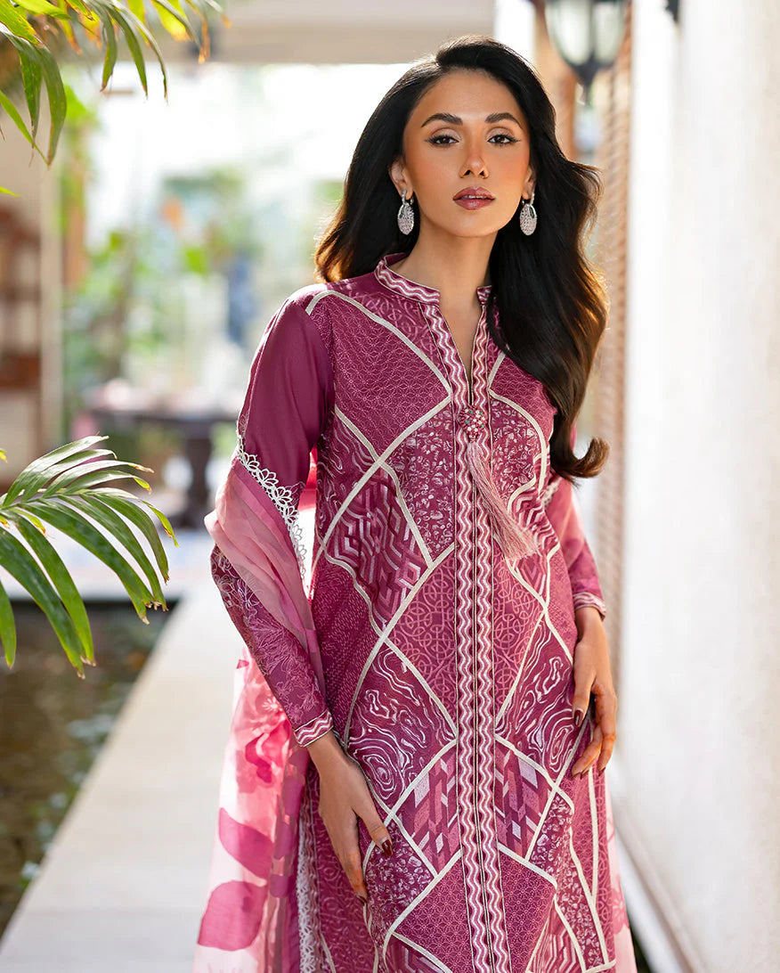 MUSHQ ASTORIA LUXURY LAWN UNSTITCHED'26| Rosea