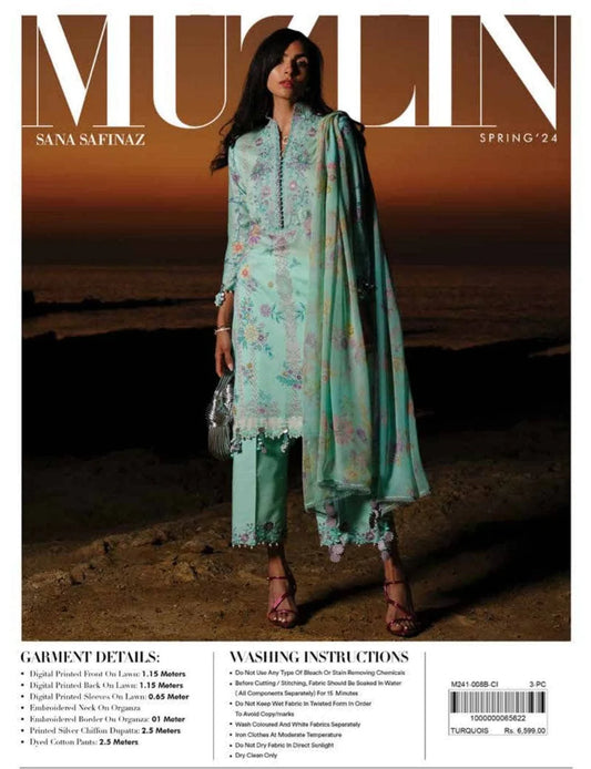 Sana Safinaz Muzlin 2024 | Lawn | Vol 1 | 8B