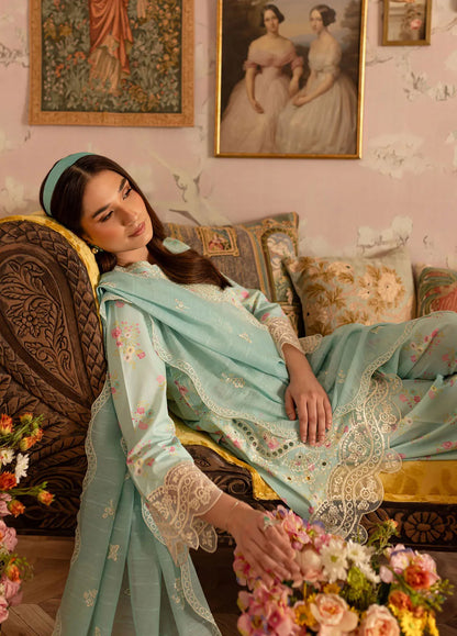 Leila by Mahnur Embroidered Summer Lawn Suits Unstitched 3 Piece - Tiffany