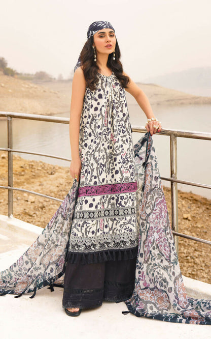 ASIFA & NABEEL MERAKI PRINTED LAWN Vol-01 2024 | U141M020