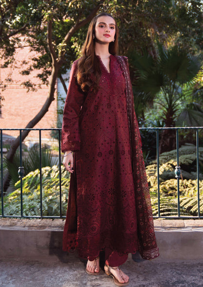 Neeshay Summer Lines Printkari Collection 25 |GARNET