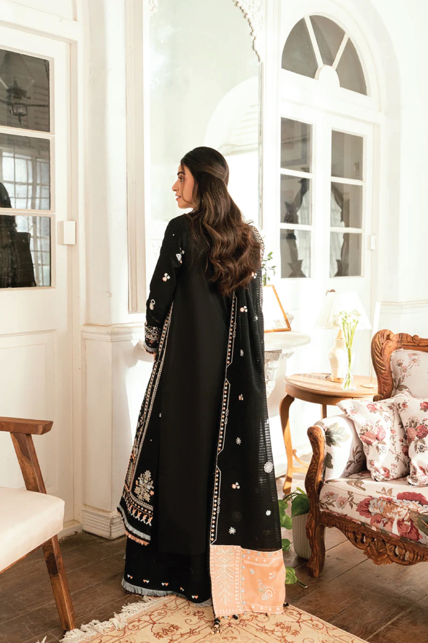Qalamkar Luxury Lawn Eid Edit Unstitched Collection 25 | Misha