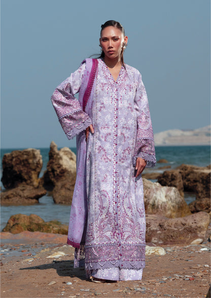 Afrozeh Summer Together Unstitched Lawnkari Vol-III-AMETHYST