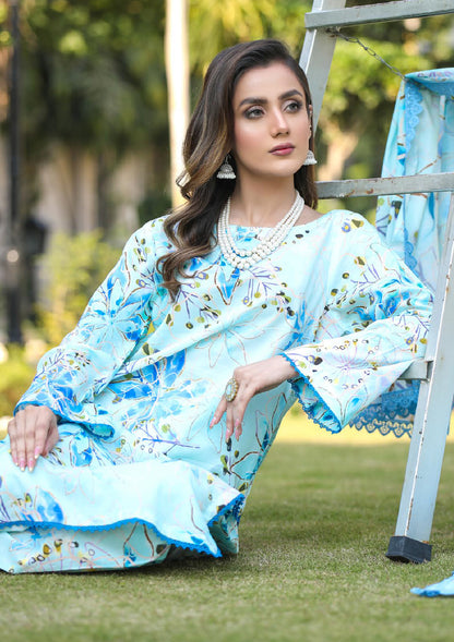 Sidra Aleem Print Series Lawn Collection 25 |SKY