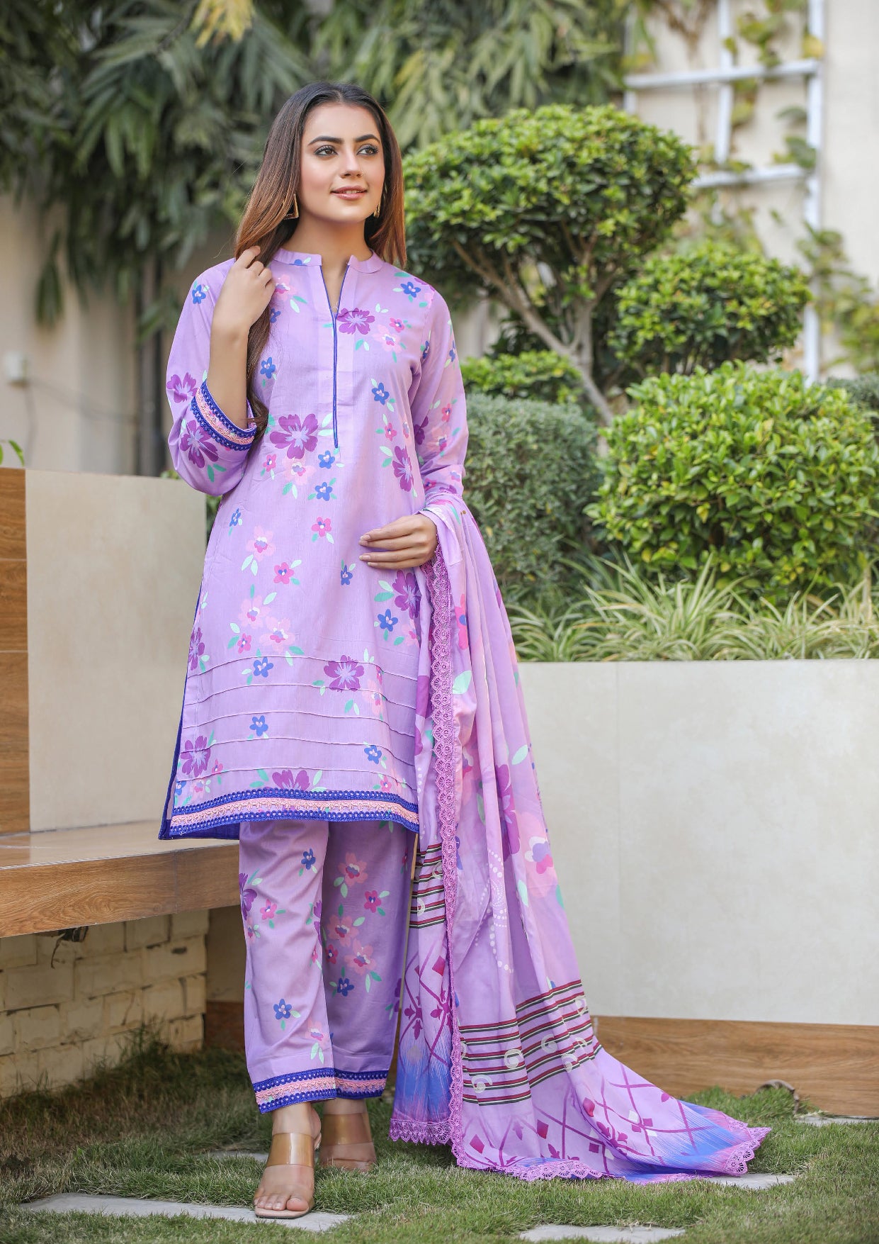 Sidra Aleem Print Series Lawn Collection 25 |PURPLE