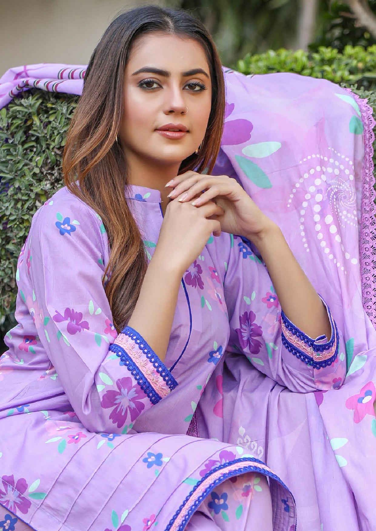 Sidra Aleem Print Series Lawn Collection 25 |PURPLE