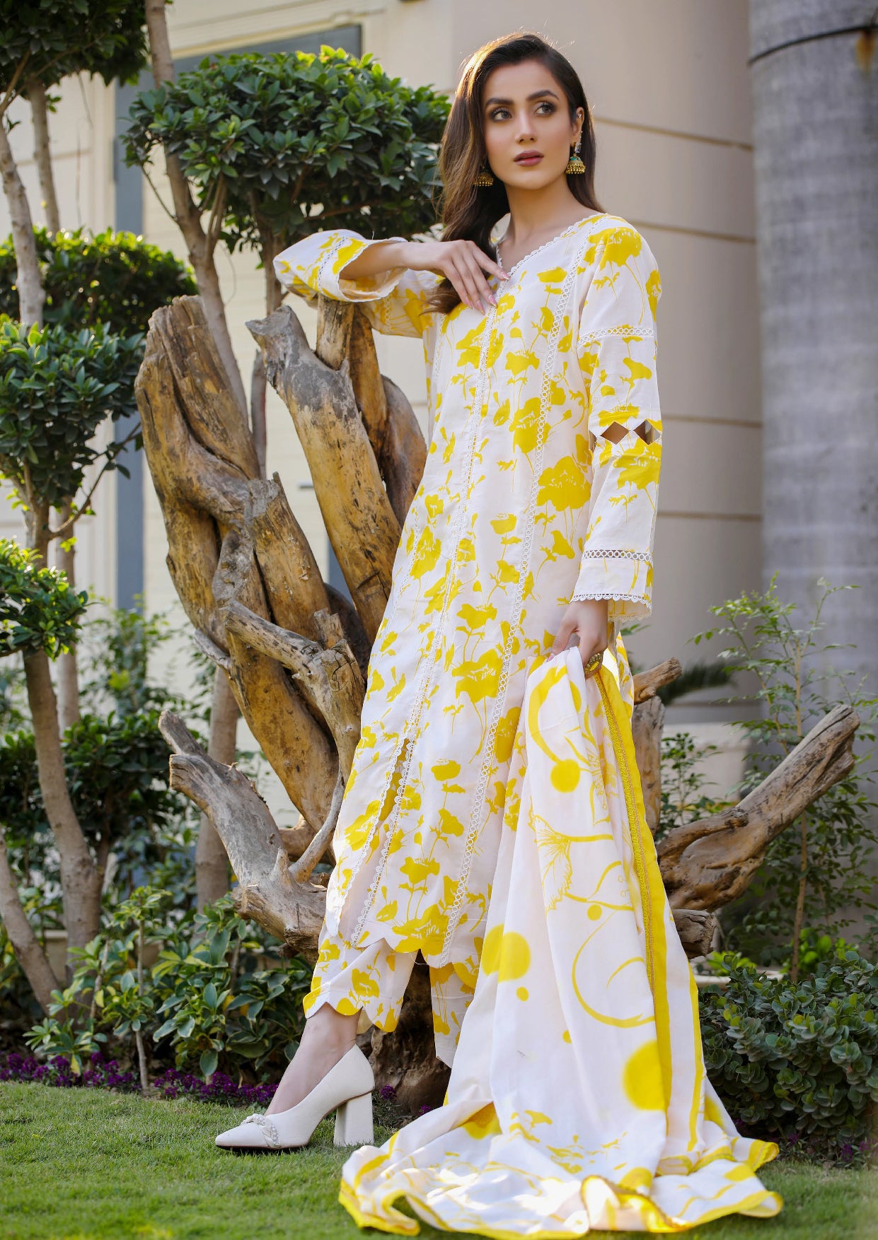 Sidra Aleem Print Series Lawn Collection 25 |YELLOW