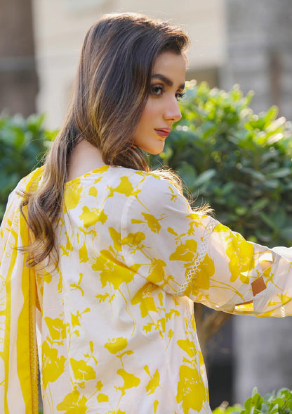 Sidra Aleem Print Series Lawn Collection 25 |YELLOW