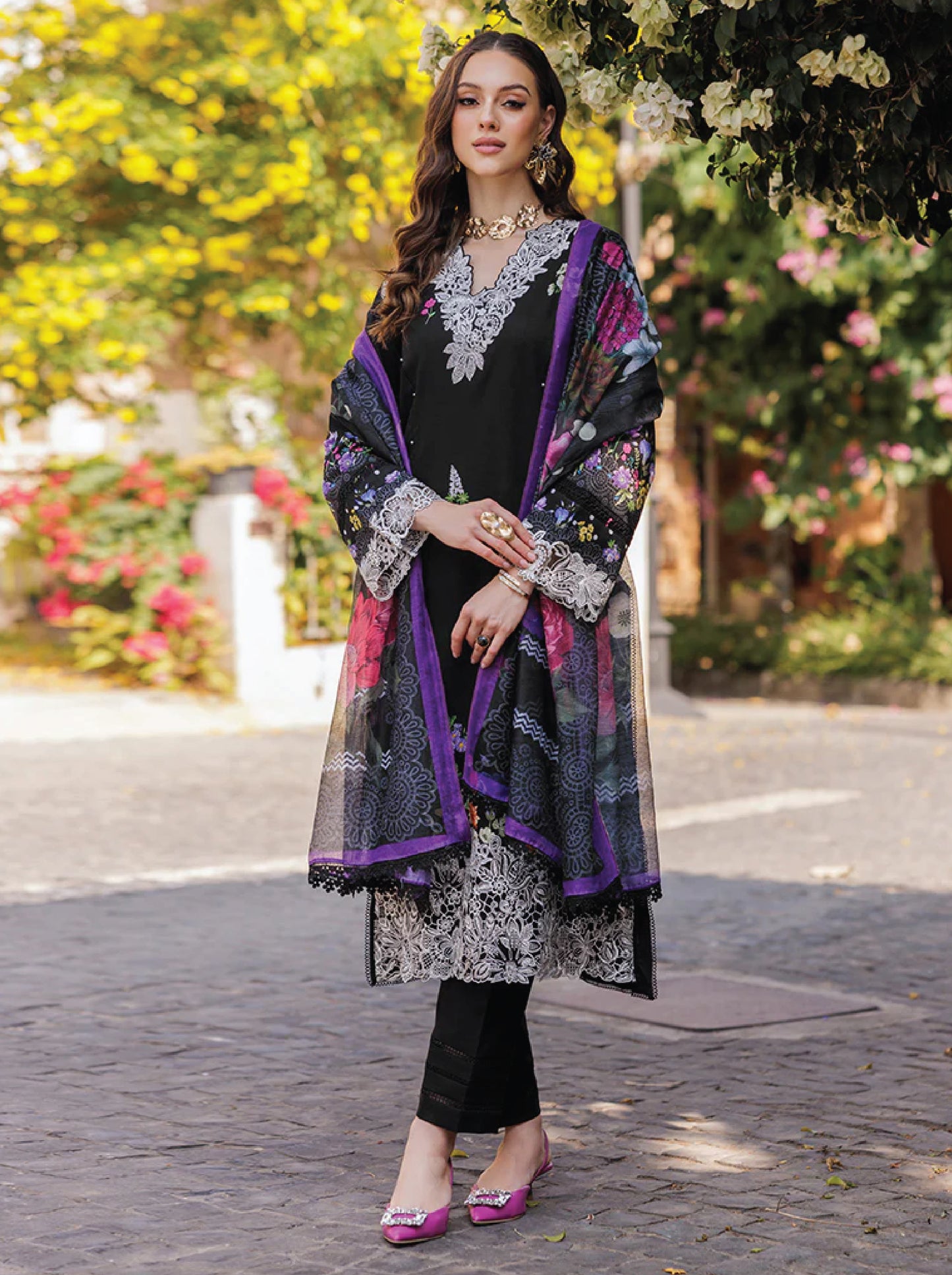 RajBari Nissa Floral Symphony Lawn 25 |D8