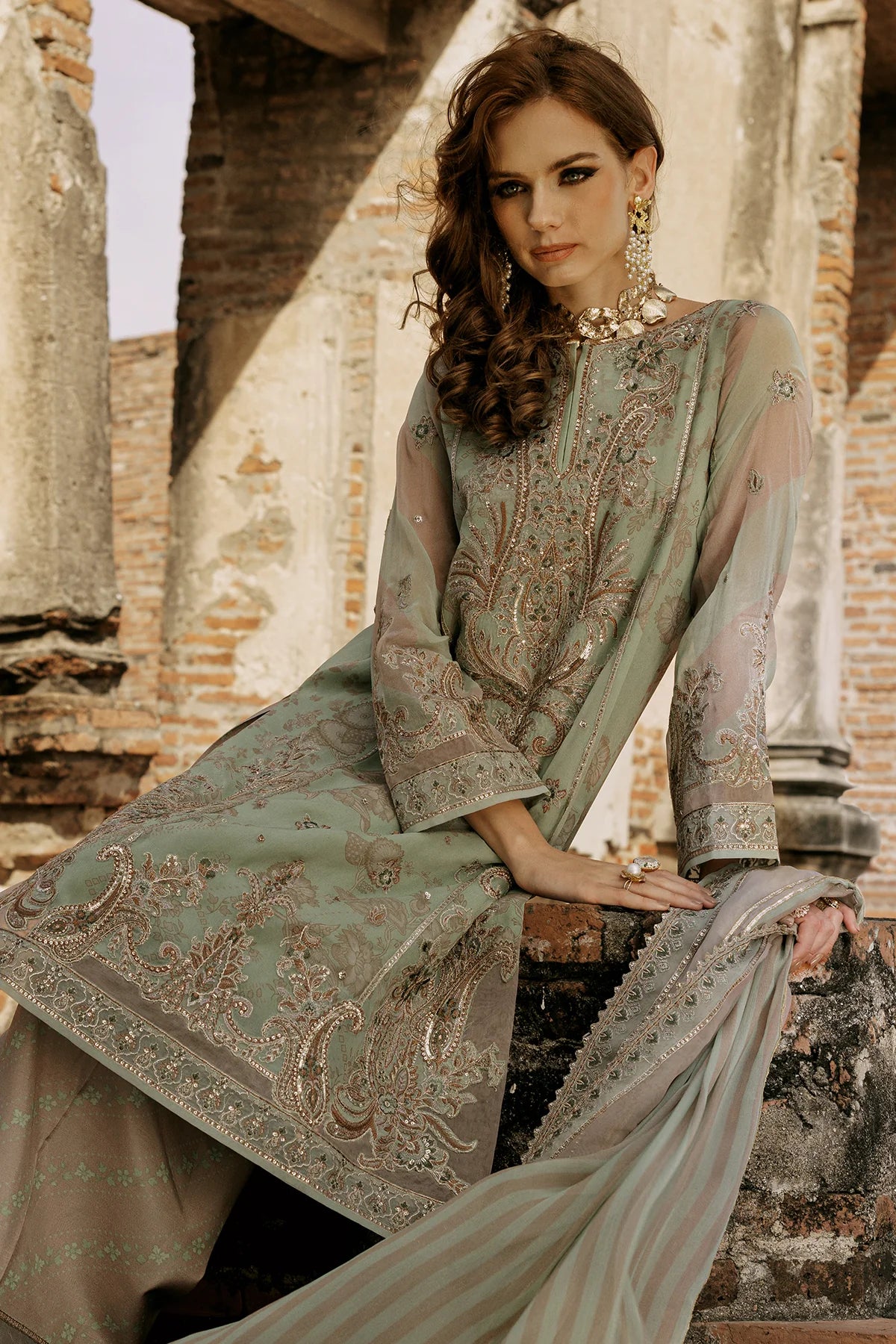 3-PC Unstitched Luxury Chiffon Collection VSL25-03