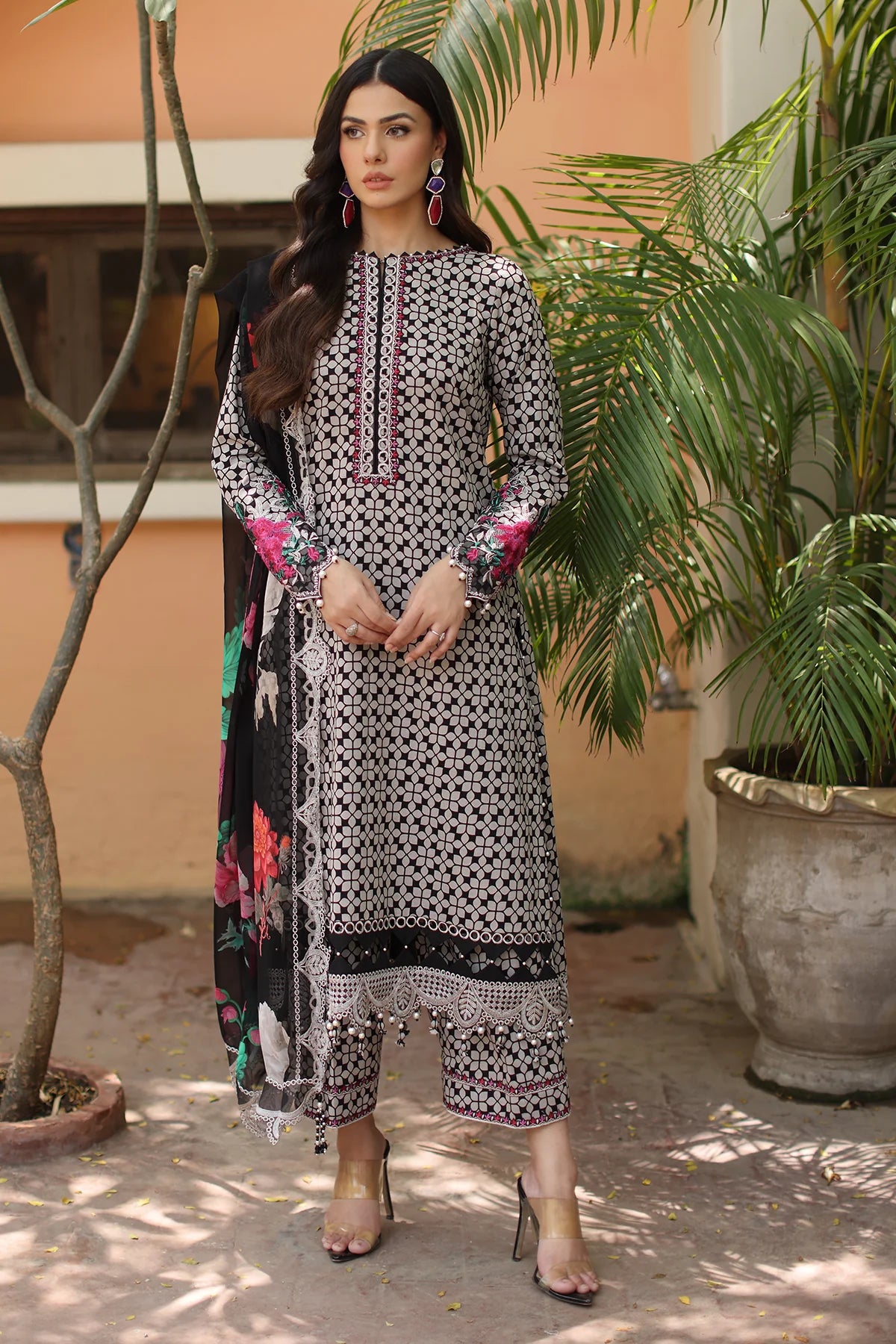 CHARIZMA COMBINATION EMBROIDERED VOL-1 UNSTITCHED'26| CC6-008