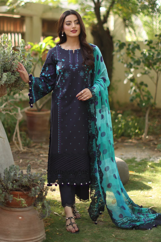 CHARIZMA COMBINATION EMBROIDERED VOL-1 UNSTITCHED'26| CC6-001