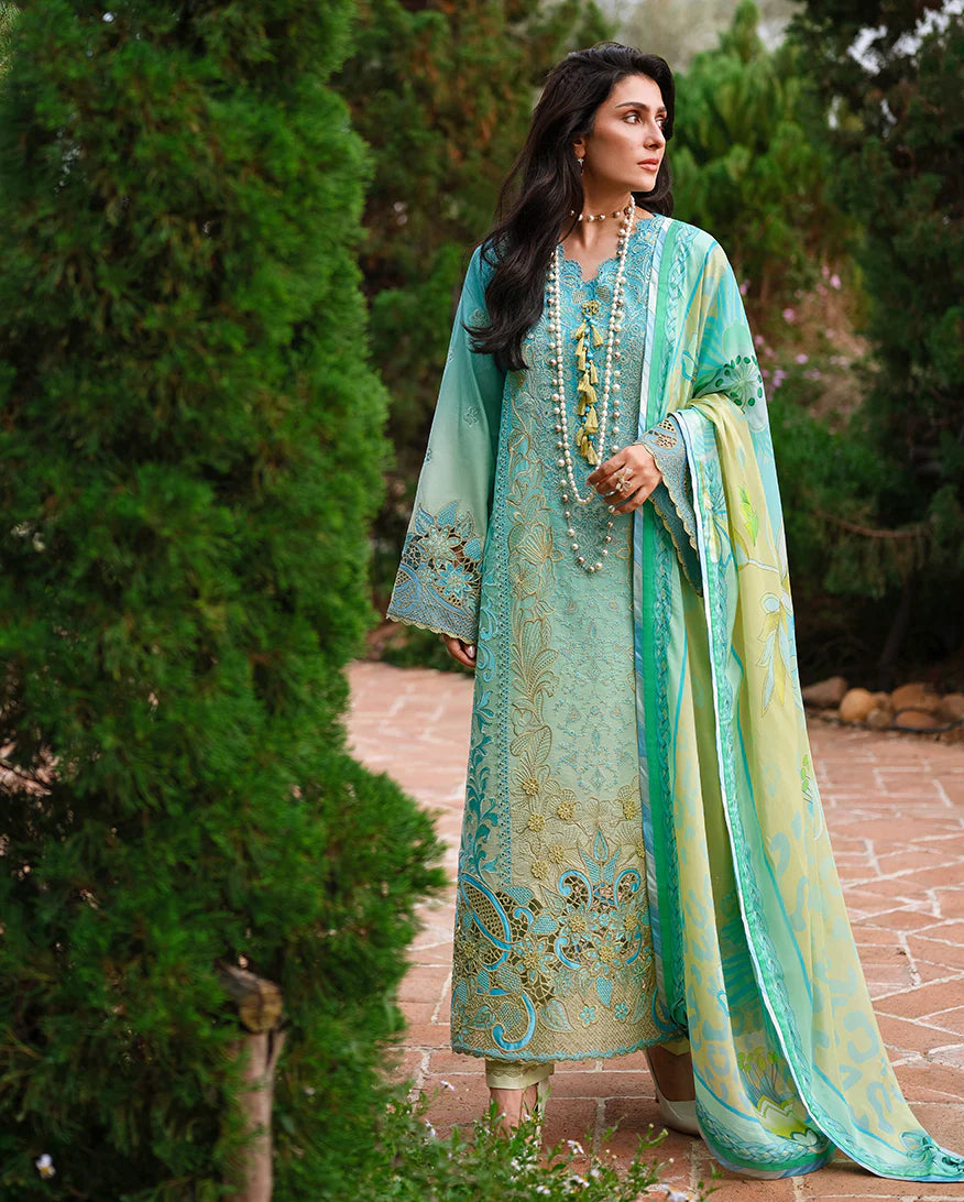 A MOI LUXURY LAWN BY MUSHQ UNSTITCHED'26 | Whispering Winds