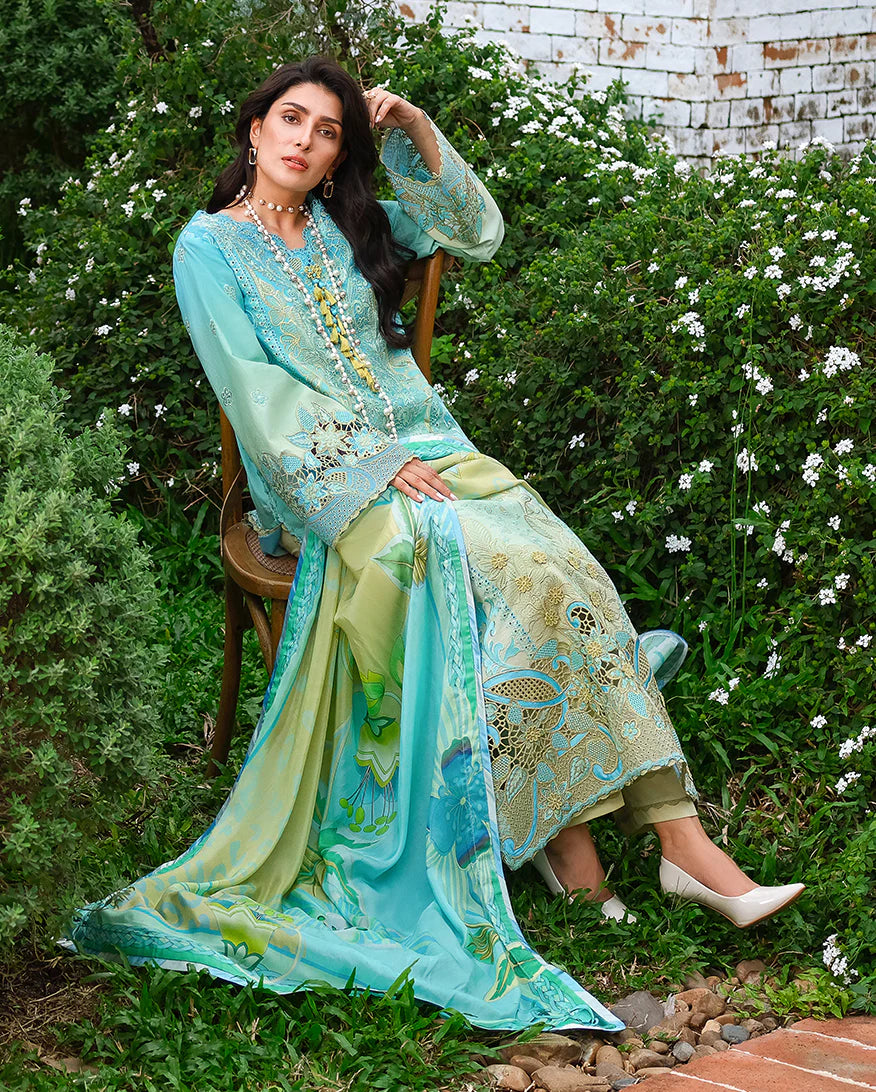 A MOI LUXURY LAWN BY MUSHQ UNSTITCHED'26 | Whispering Winds
