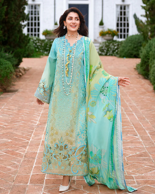 A MOI LUXURY LAWN BY MUSHQ UNSTITCHED'26 | Whispering Winds