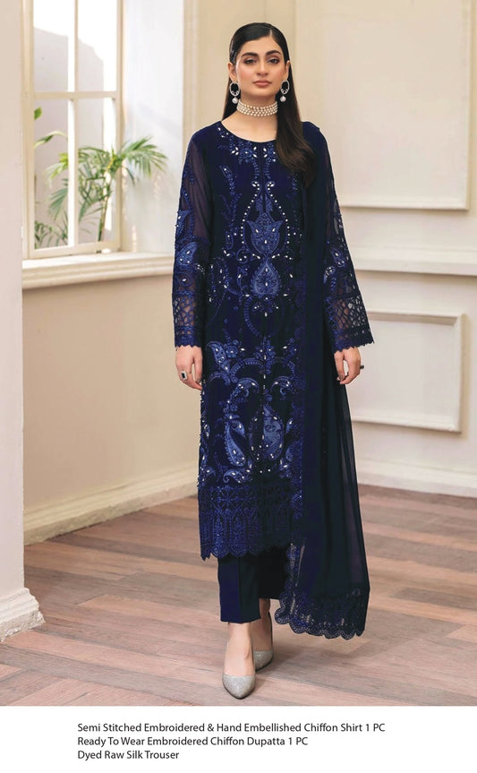 Za Raisham Chiffon Semi-Stitched Collection - 032