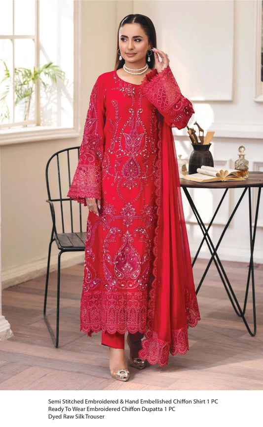 Za Raisham Chiffon Semi-Stitched Collection - 035