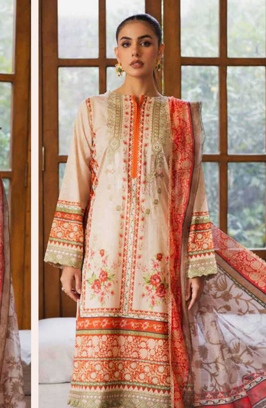 Freesia Zen Embroidered Lawn Collection 2025 Zaynab