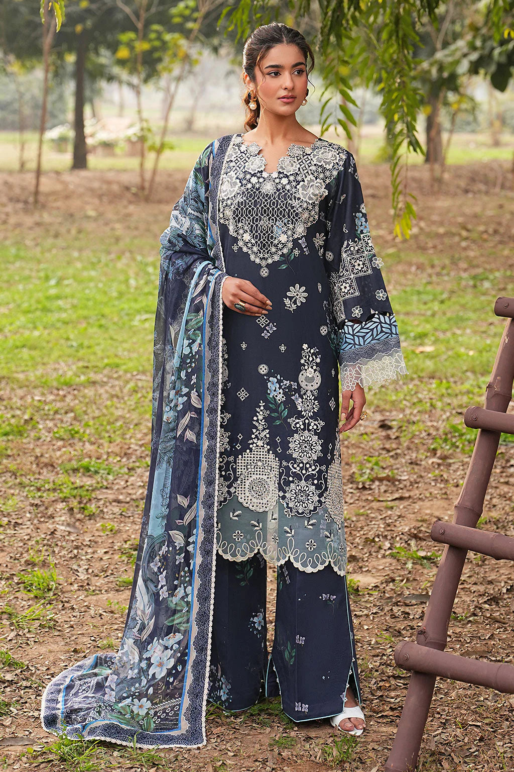 DHANAK BY RAMSHA VOL-1 UNSTITCHED'26| DH-107