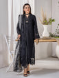 ZA Clothing Elizabeth Embroidered Semi Stitched Lawn - Midnight Elegance