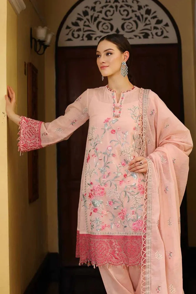 Gul Ahmed Summer Lawn Premium 2024 | LE - 42015